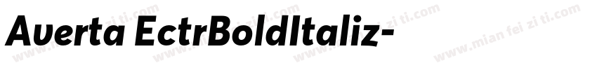 Averta EctrBoldItaliz字体转换